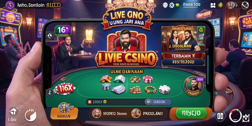 Tangkapan layar gameplay Live Casino di 116X yang mendebarkan.