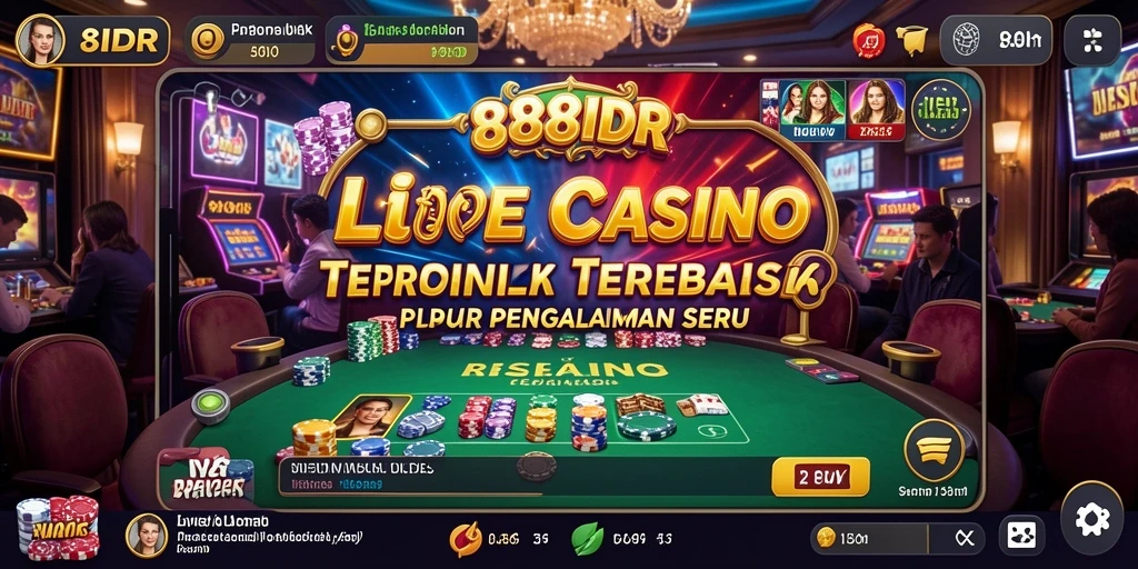 Tampilan gameplay Live Casino yang mengasyikkan di 888IDR.