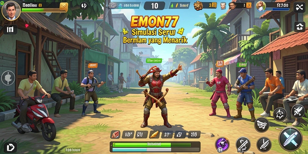 Tampilan gameplay EMON77 yang menarik dan imersif.