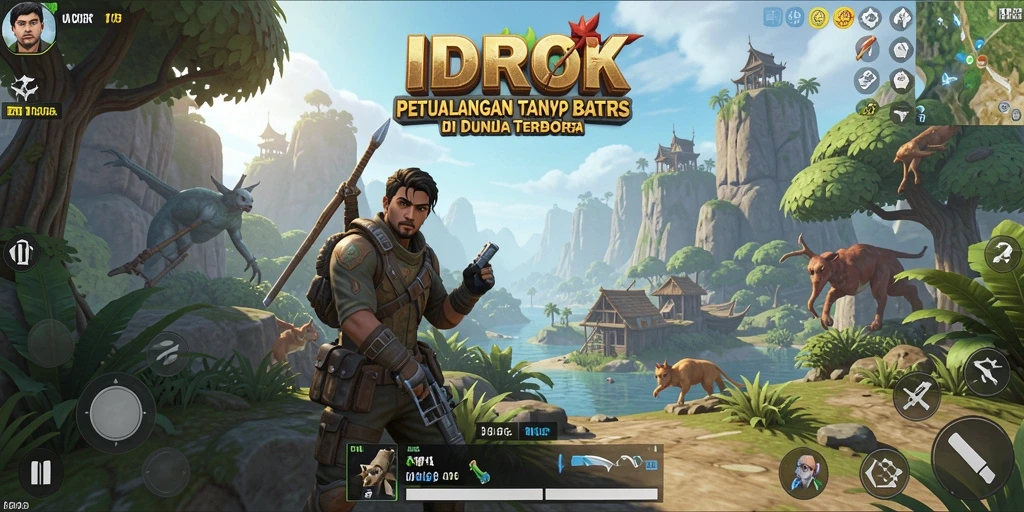 Screenshot menampilkan aksi epik dalam dunia Open World IDROK.
