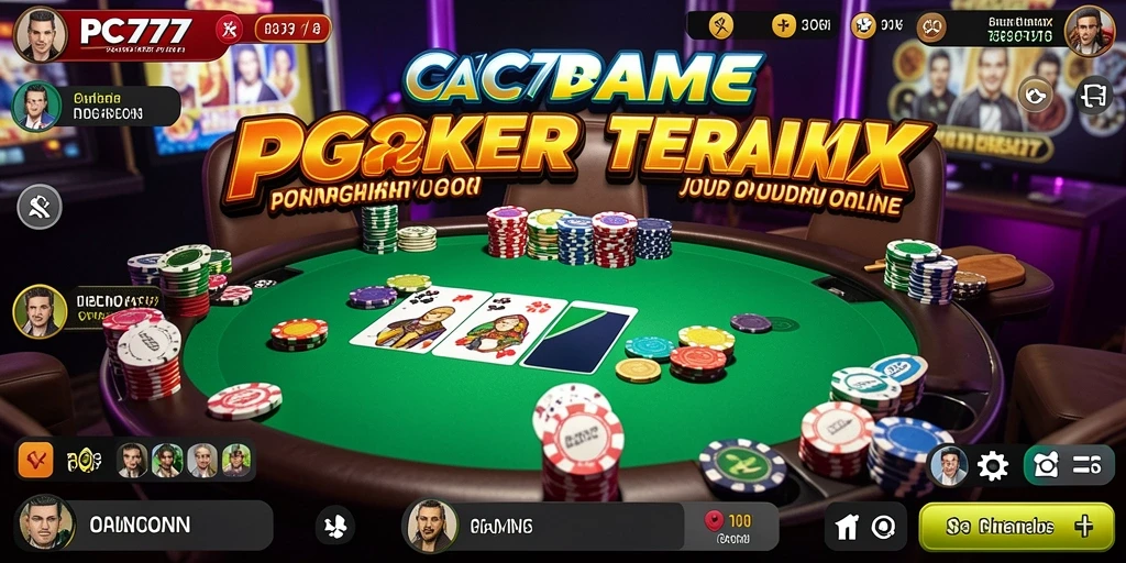 Tampilan gameplay Poker yang seru dan interaktif di PC777.