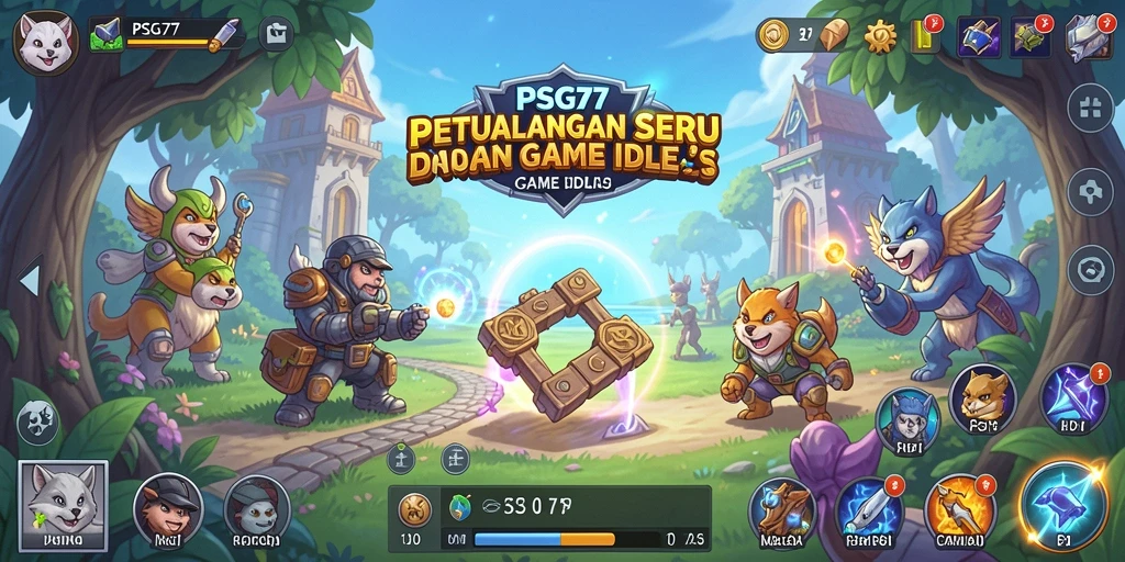 Screenshot utama PSG77 menampilkan gameplay santai dan memikat.