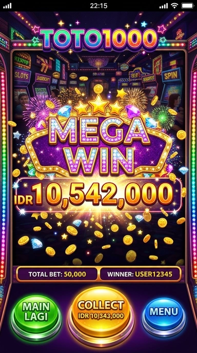 Screenshot saat pengguna menjelajahi aplikasi di toto1000.